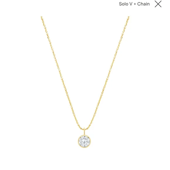 Idyl Solo V 0.50 Carat Lab Diamond Pendant - Picture 3 of 5